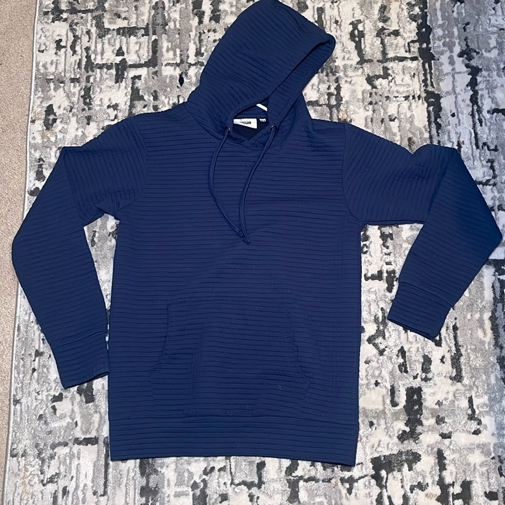 Navy Blue ToBoggan pull over Sweat Shirt Size M Men’s